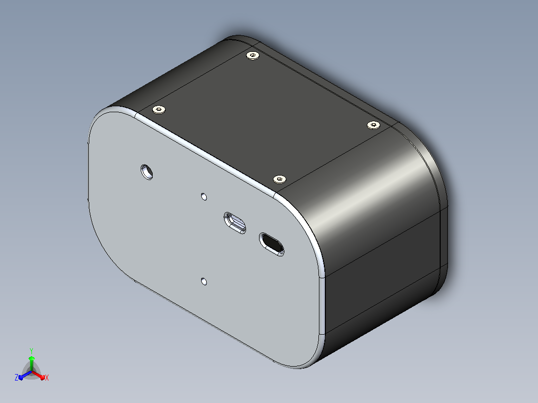 网络收音机扬声器正等轴测图