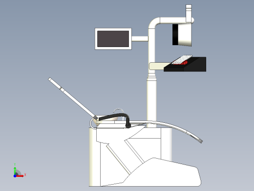 牙科专用椅3D模型前视缩略图
