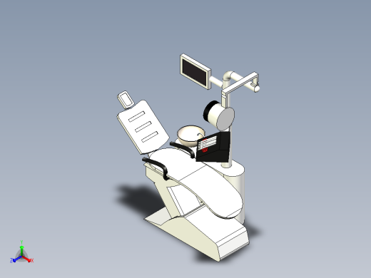 牙科专用椅3D模型正等轴测缩略图