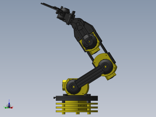 Steren机械臂模型3D图纸 Solidworks设计 附STEP右视缩略图