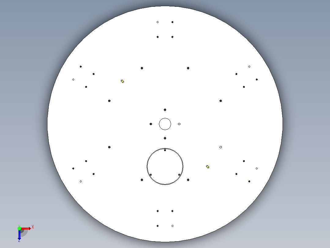 薄型转台俯视图