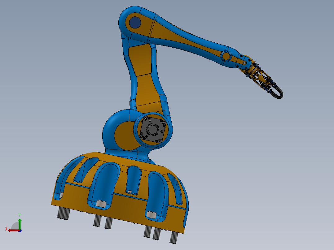 抓手机械臂 robotic-arm-printable-3d SW后视图