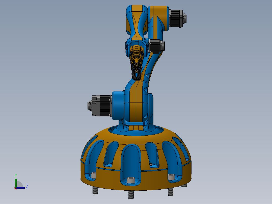 抓手机械臂 robotic-arm-printable-3d SW左视图