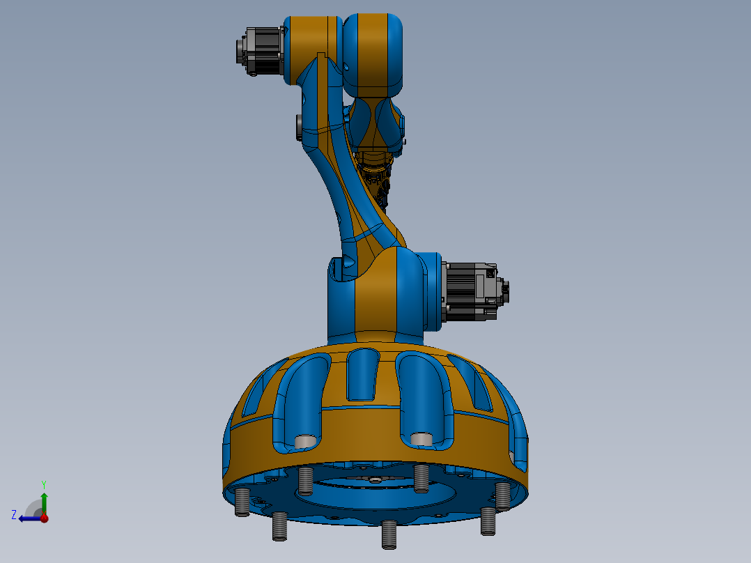 抓手机械臂 robotic-arm-printable-3d SW右视图