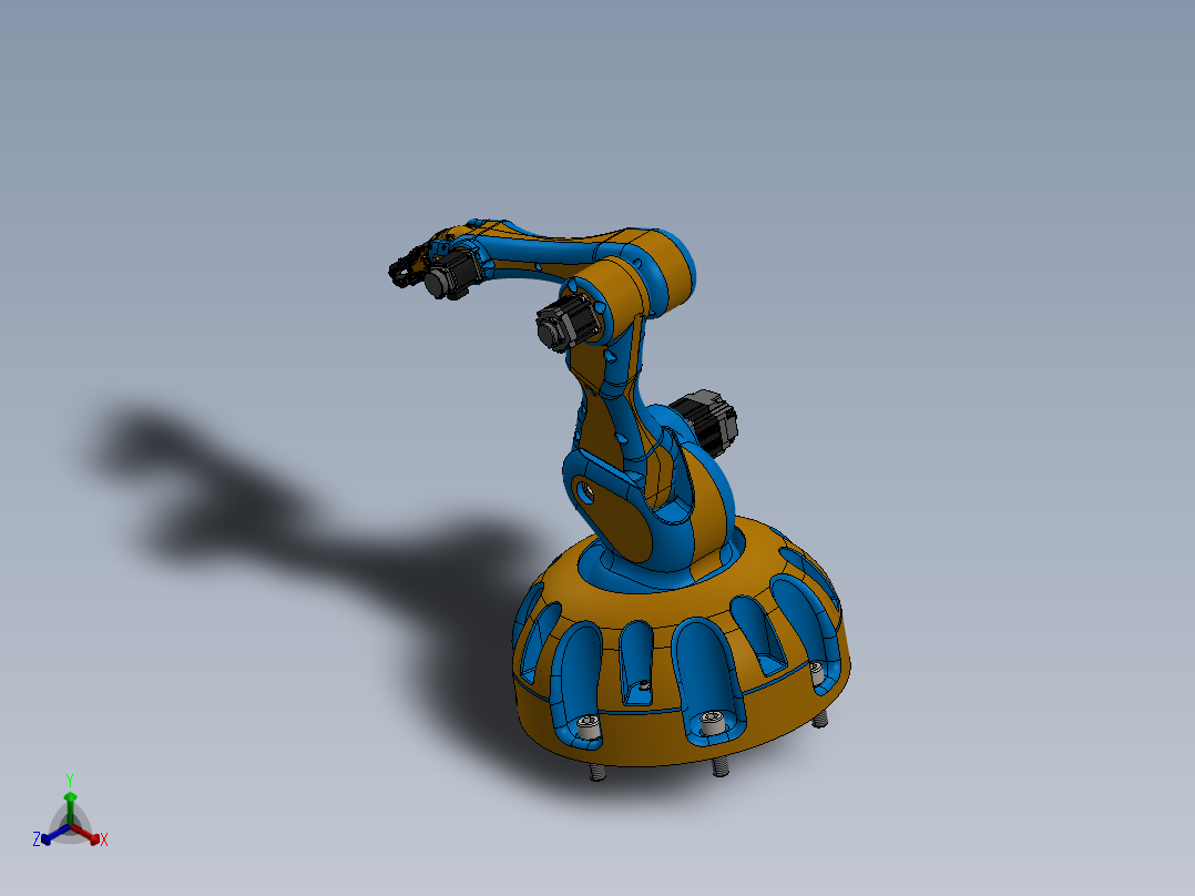 抓手机械臂 robotic-arm-printable-3d SW正等轴测图