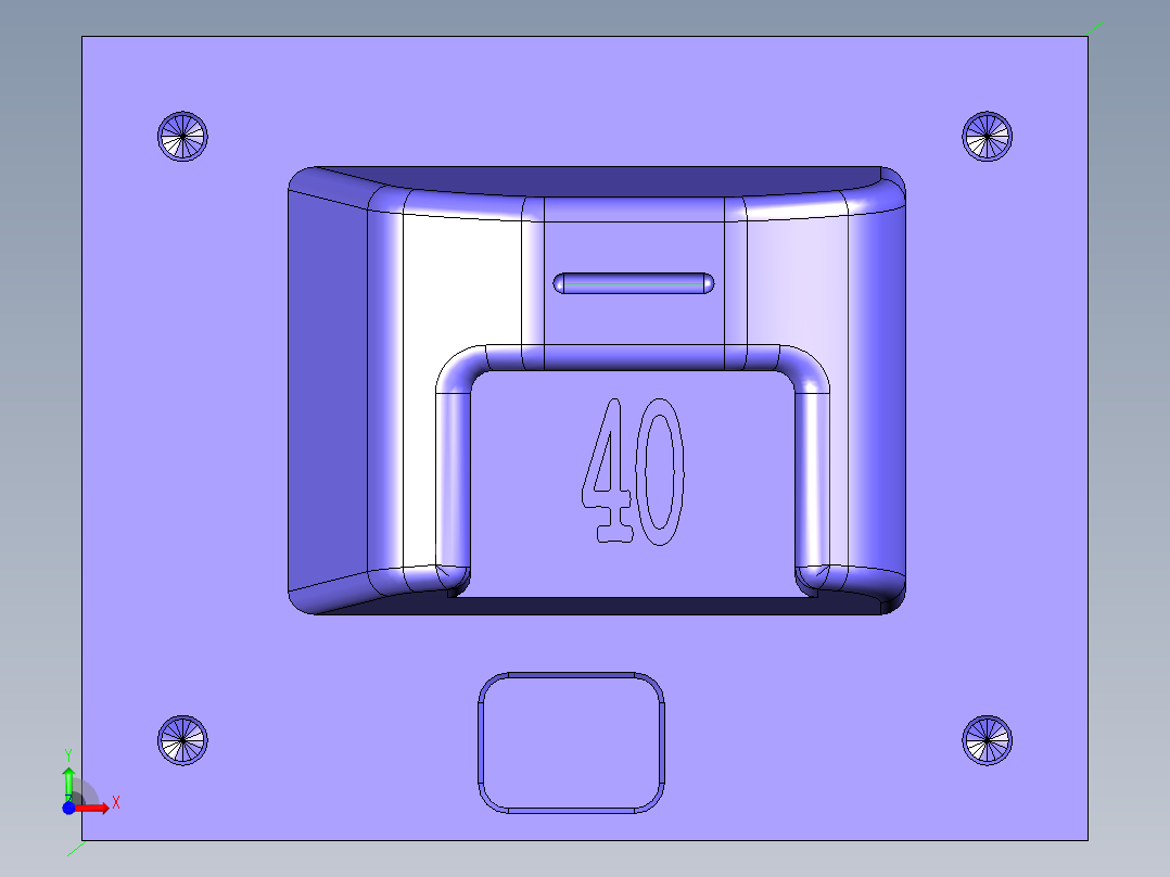 机械座零件建模及加工工艺编程前视图