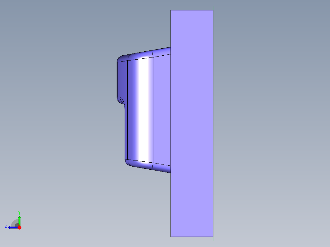 机械座零件建模及加工工艺编程右视图