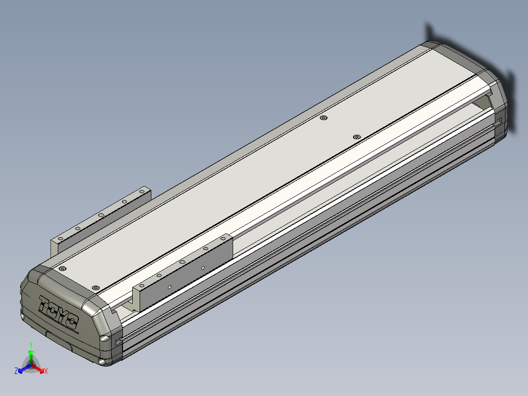 Toyo东佑达直线模组-ETH14-200-M+煞車-A2-滑座反正等轴测图