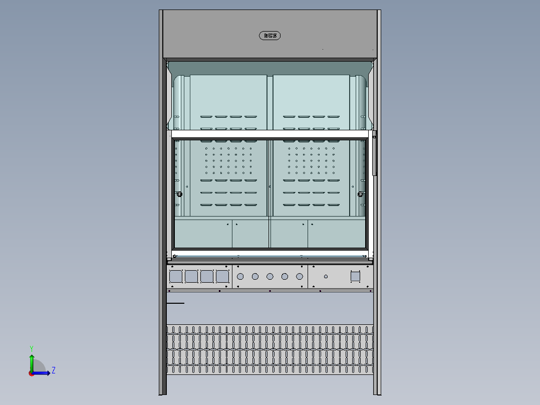 新型环保型通风柜三维SW左视图