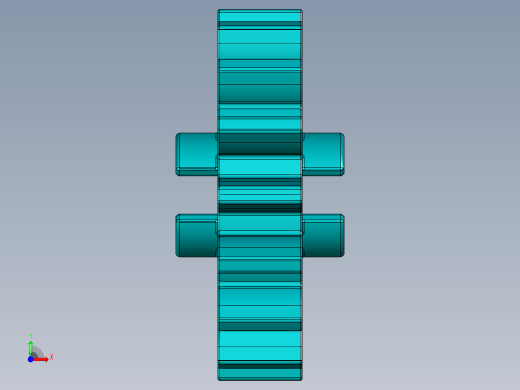 4019 - Teal - Bright Bluish GreenTechnic Gear 16 Tooth.STEP前视缩略图