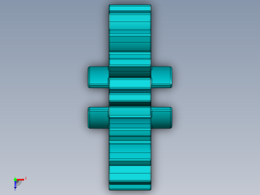 4019 - Teal - Bright Bluish GreenTechnic Gear 16 Tooth.STEP俯视缩略图