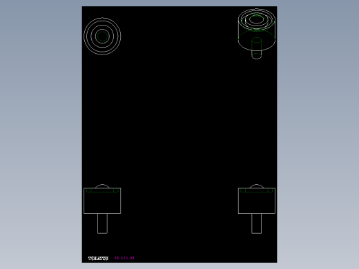 下向型萬向滾珠55-2D多系列多零件图纸模型