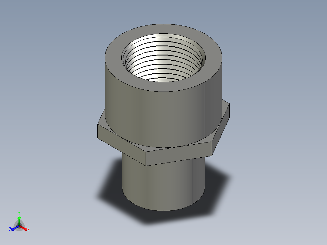 船舶管路系统SeaCor_PVC-SS_SPIGxFPT_37J178007_0.75in正等轴测图
