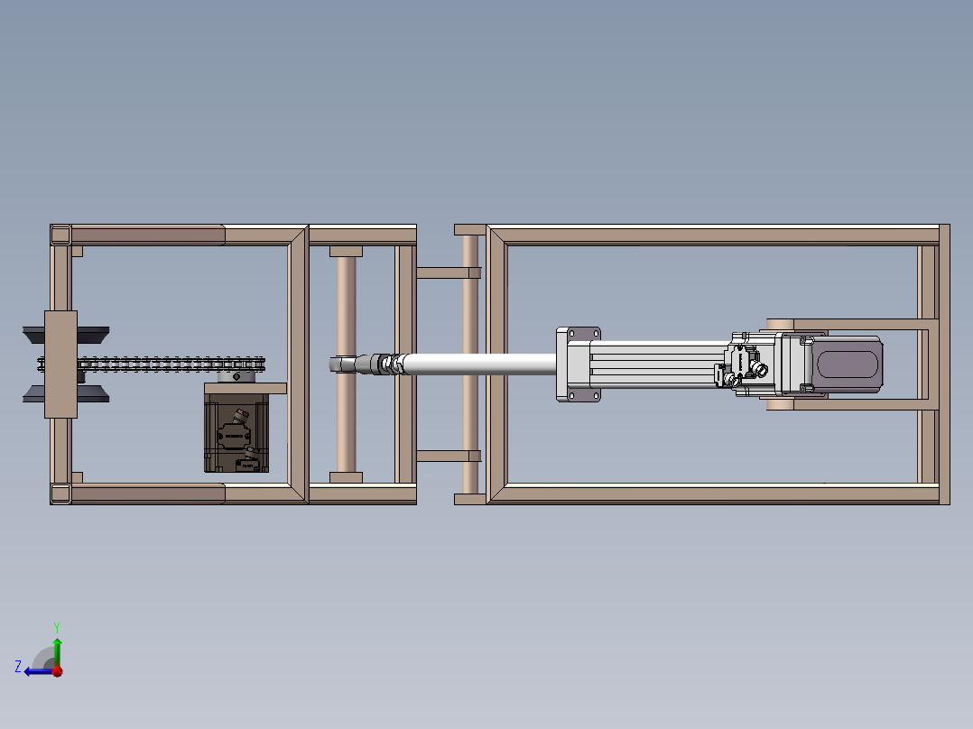 高架管线检测小车右视图