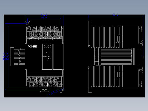 XD-E8X-外观图（三个指示灯）-220524