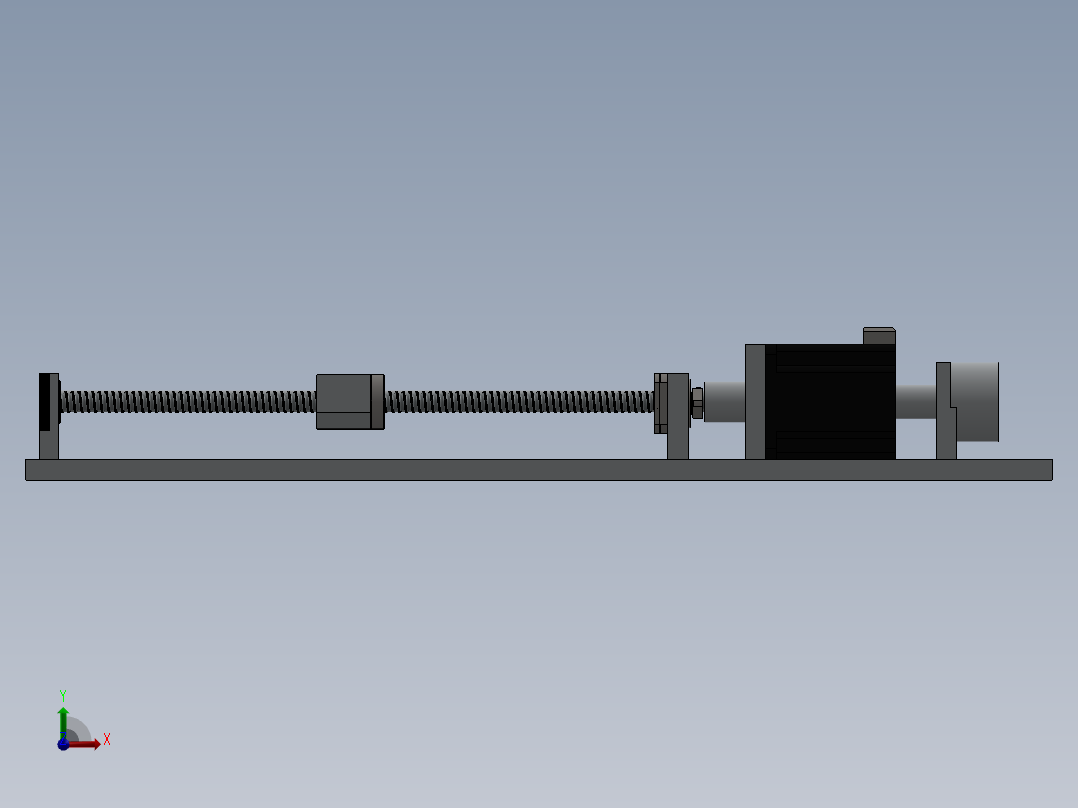 步进电机丝杠传动前视图