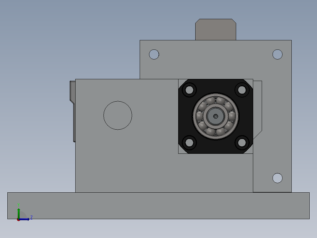 步进电机丝杠传动左视图