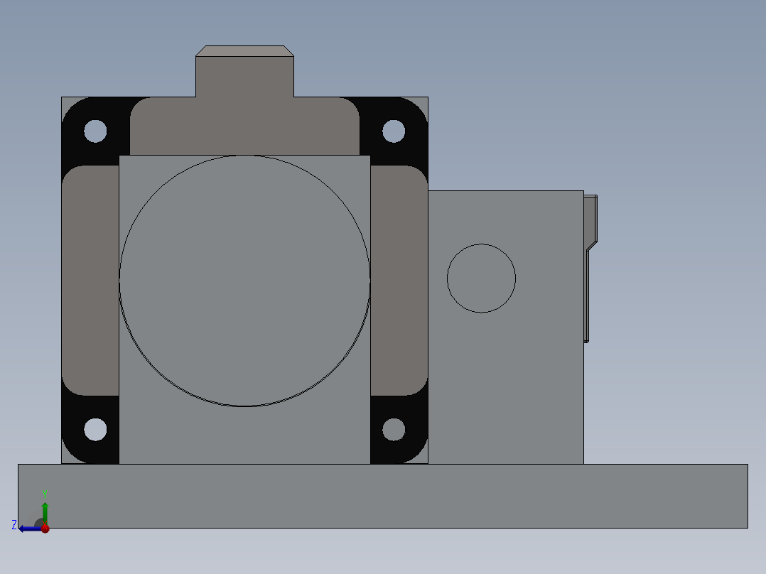 步进电机丝杠传动右视图