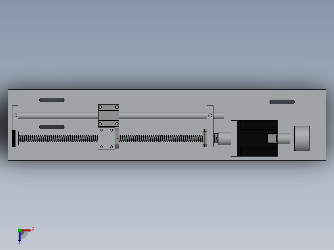 步进电机丝杠传动俯视图