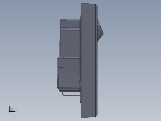 带开关的三孔插座 SW STP左视缩略图