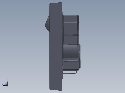 带开关的三孔插座 SW STP右视缩略图