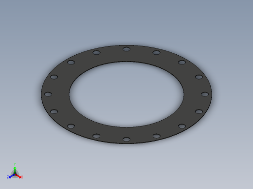 29QHVY 在EPDM垫片法兰平面根据DIN 2501，EN 1092，自动定心钻PN 10 16法兰正等轴测缩略图