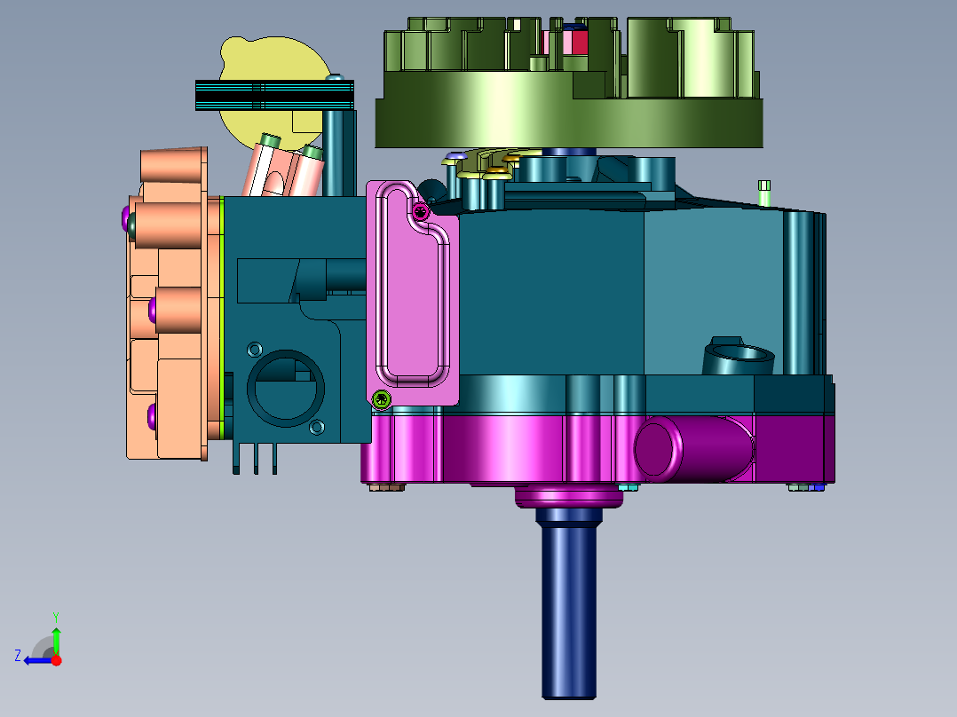 百力通先锋单缸发动机右视图