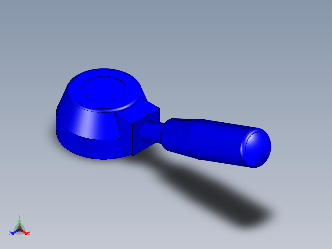 把手LBR-3D多系列多零件图纸模型主视图