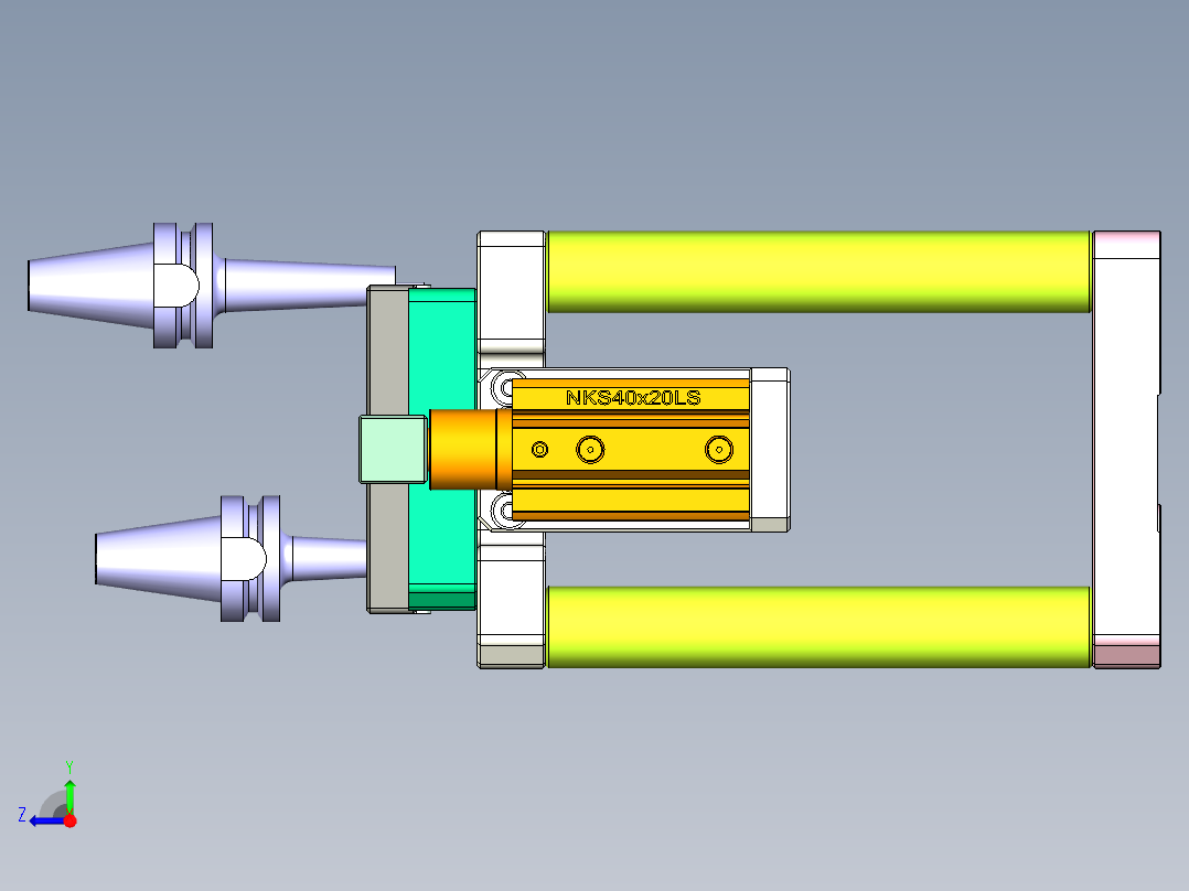 t100chi-笔记本CNC工装夹具三维模型CNC3右视图
