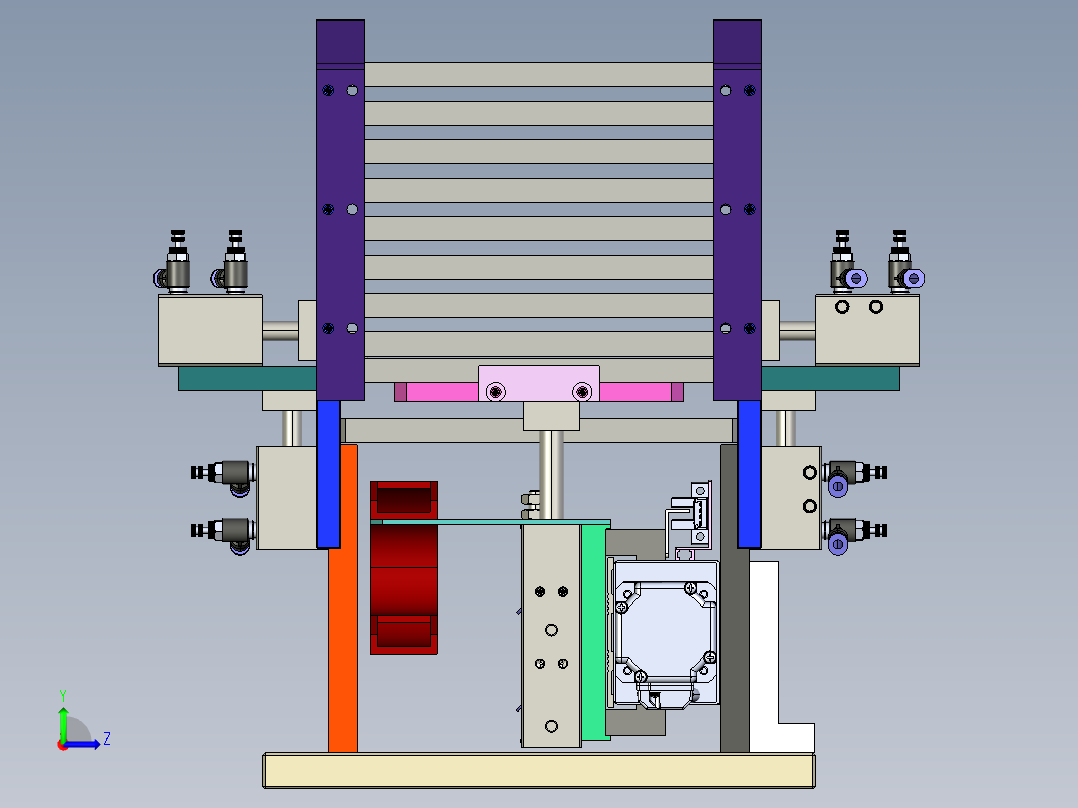 连接板组装设备creo5.0.zip左视图