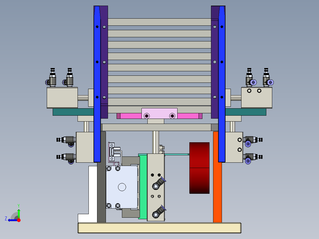 连接板组装设备creo5.0.zip右视图