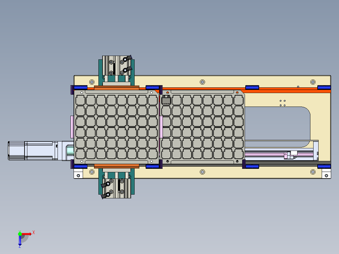 连接板组装设备creo5.0.zip俯视图