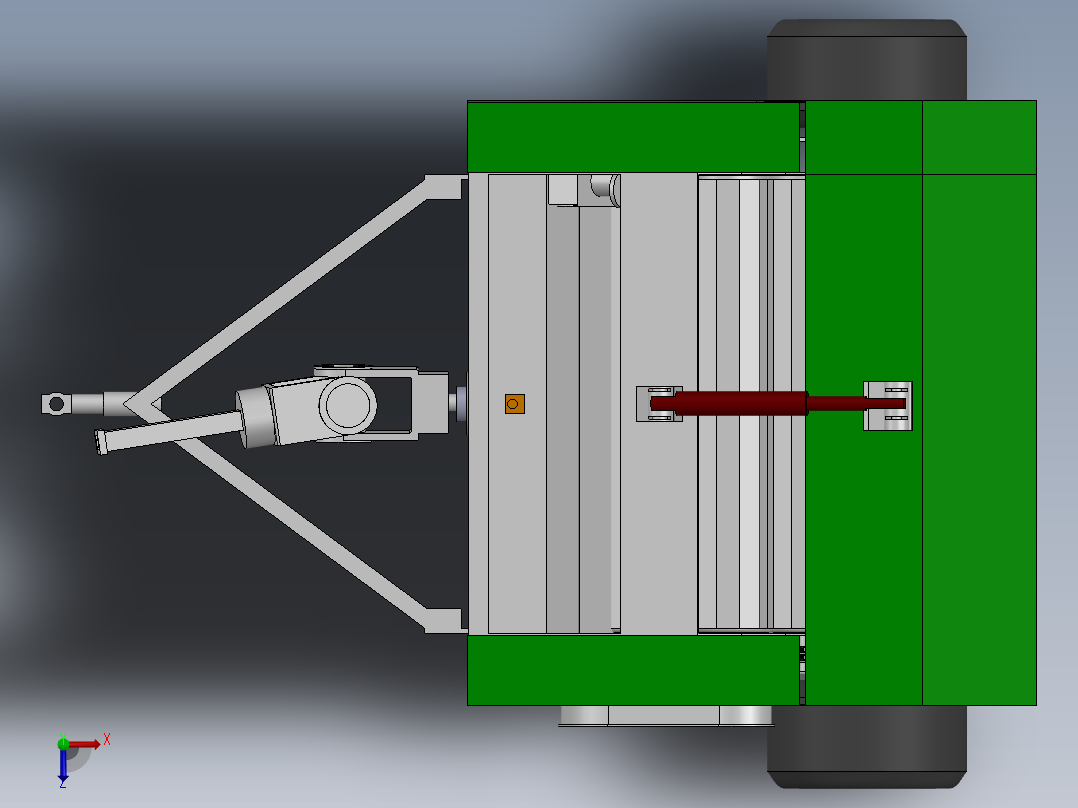 圆形打捆机sw12可编辑俯视图