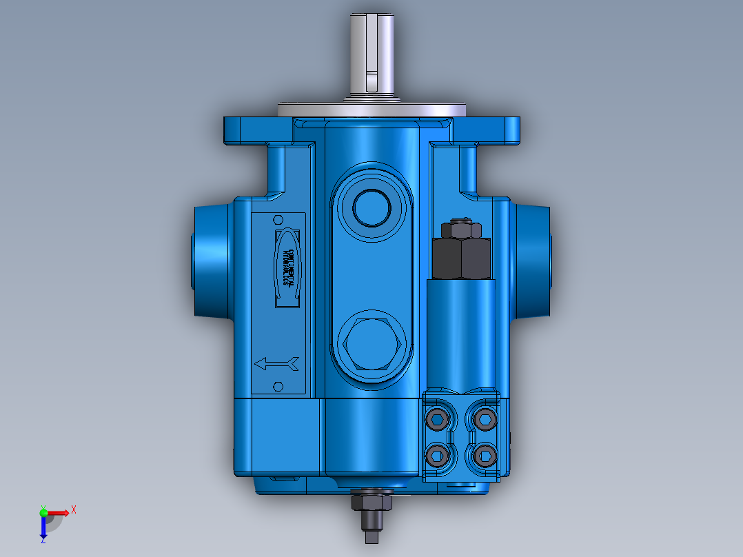 Continental Hydraulics-HPV-6B35-RF-O-1R-B液压元件俯视图