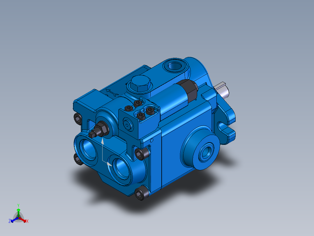 Continental Hydraulics-HPV-6B35-RF-O-1R-B液压元件正等轴测图