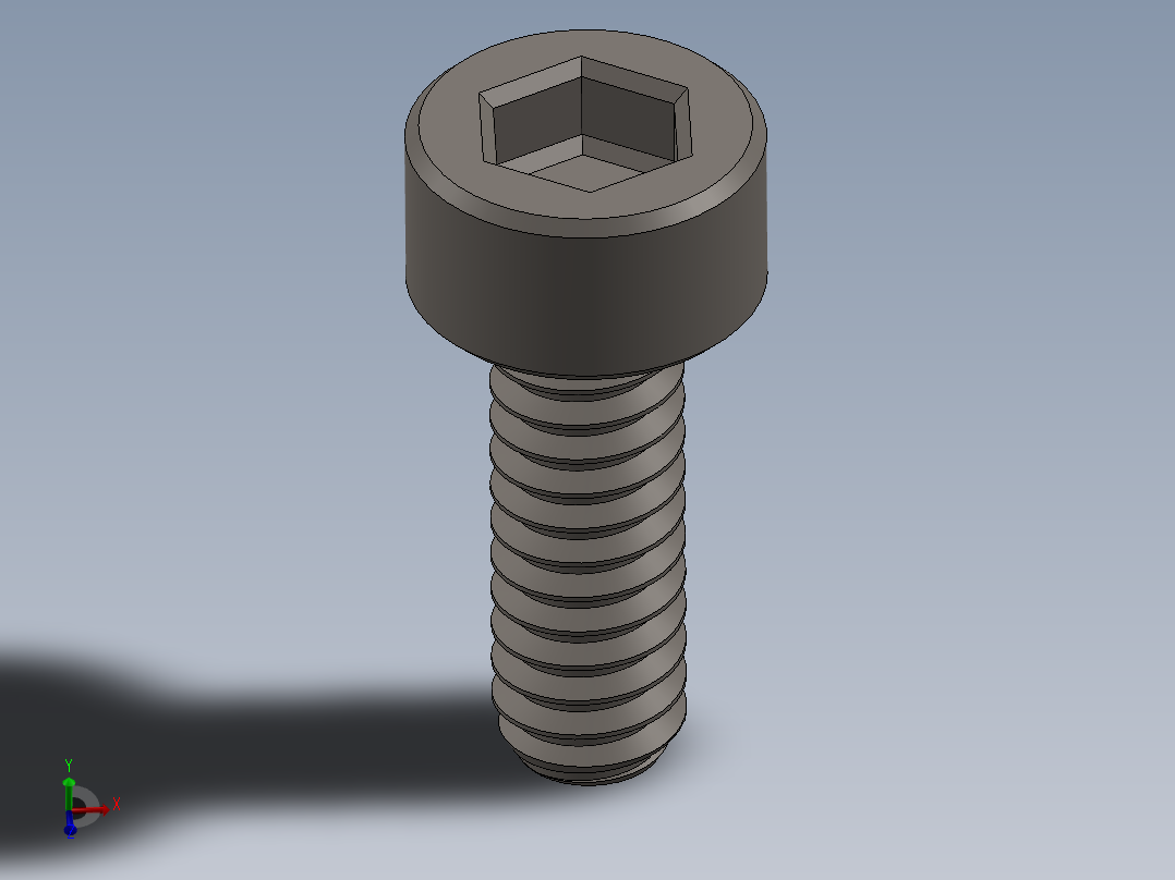 Screw_DIN_912_M1.4x4F_A2.SLDPRT公制内六角螺钉主视图