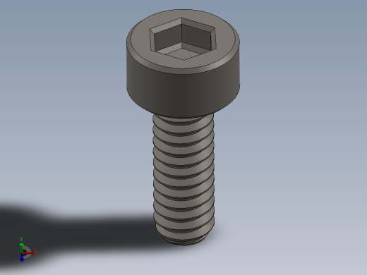 Screw_DIN_912_M1.4x4F_A2.SLDPRT公制内六角螺钉