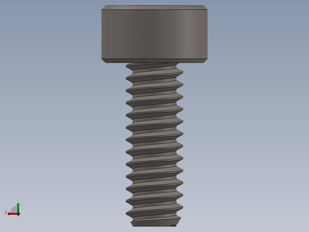 Screw_DIN_912_M1.4x4F_A2.SLDPRT公制内六角螺钉后视图