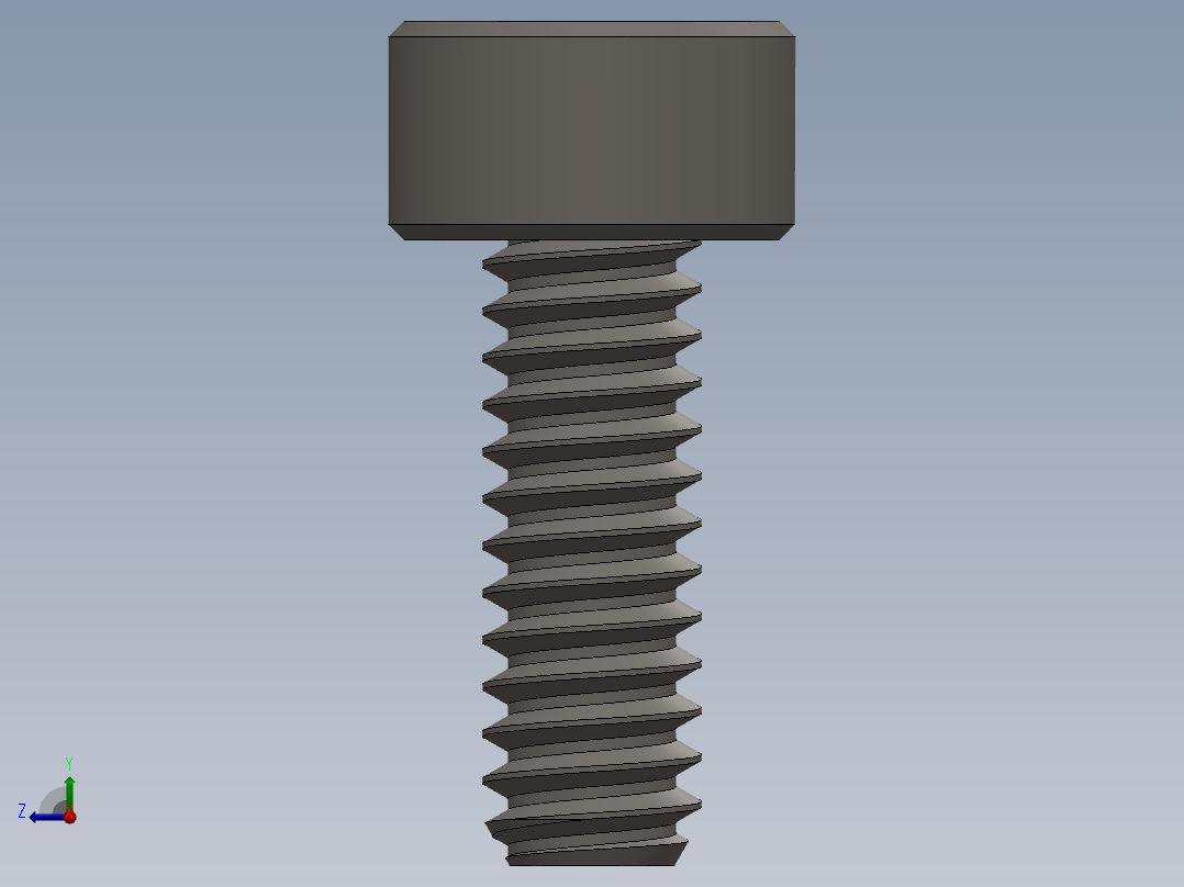 Screw_DIN_912_M1.4x4F_A2.SLDPRT公制内六角螺钉右视图