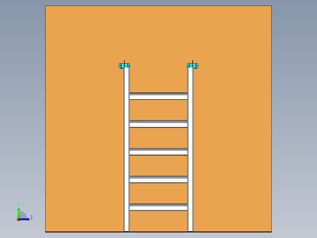 车载爬梯左视图