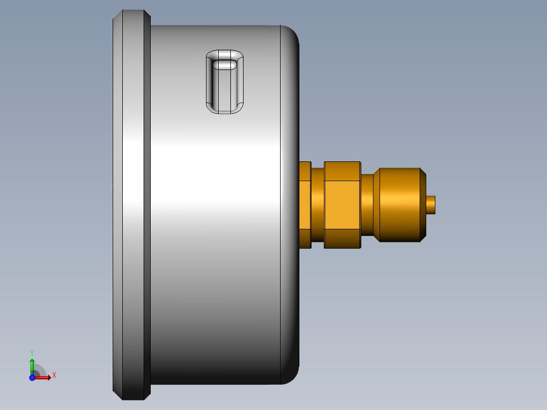 液压真空压力表TMV-3前视图