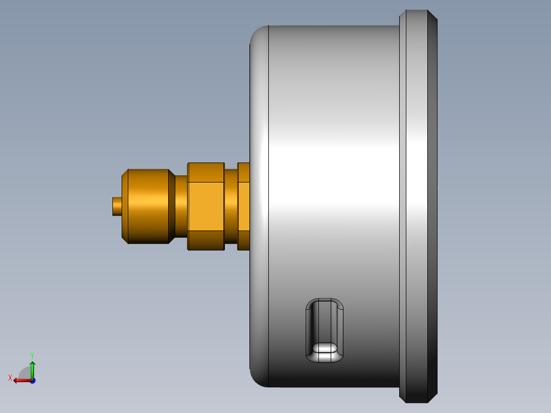 液压真空压力表TMV-3后视图