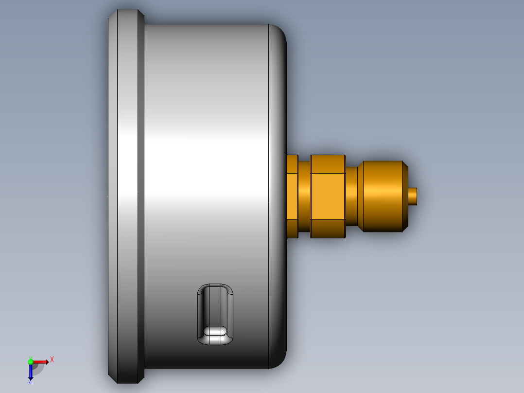 液压真空压力表TMV-3俯视图