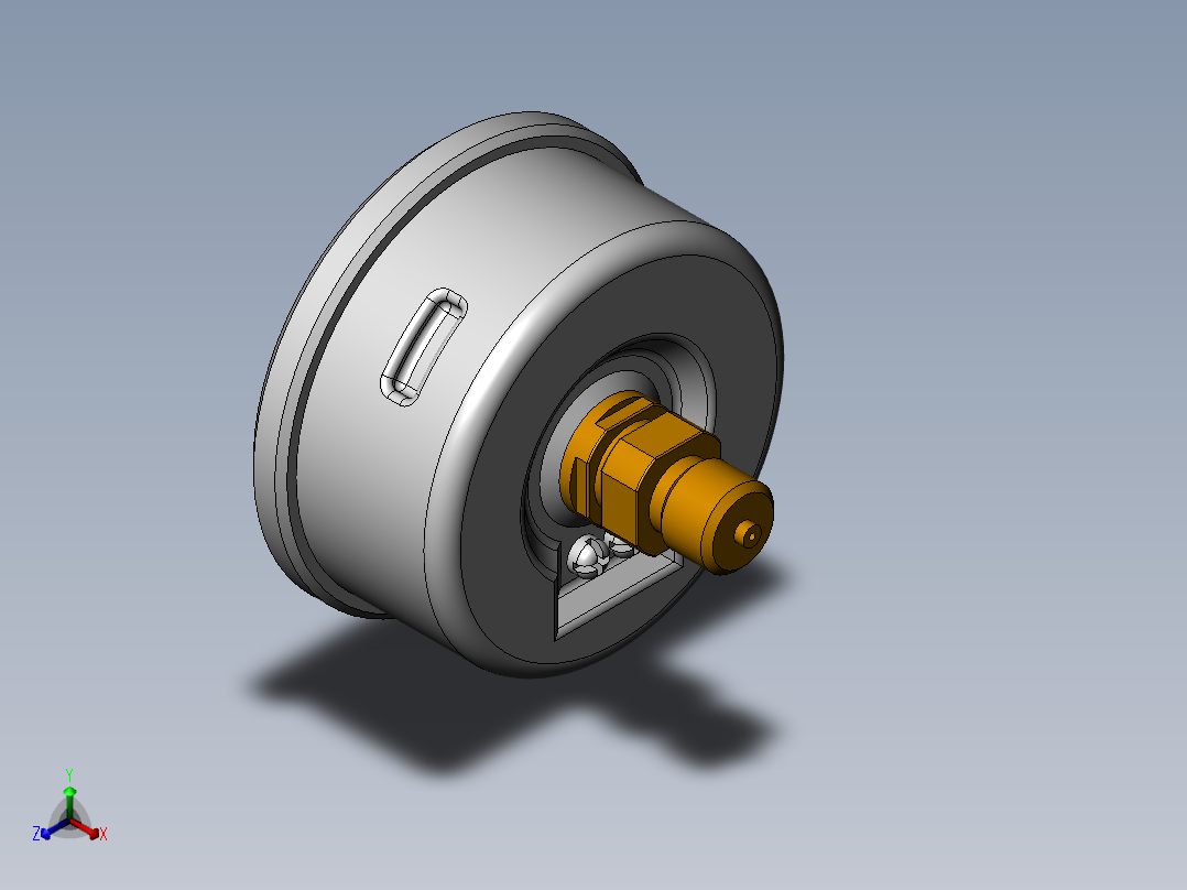 液压真空压力表TMV-3正等轴测图