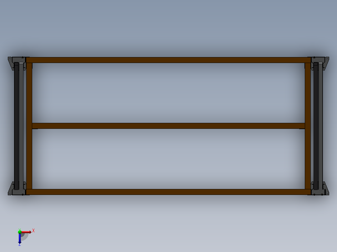 货架、工业仓储货架俯视图