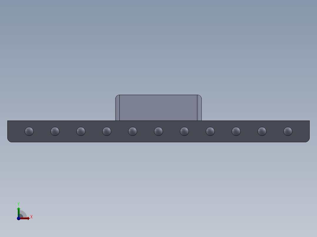 非洲发梳前视图