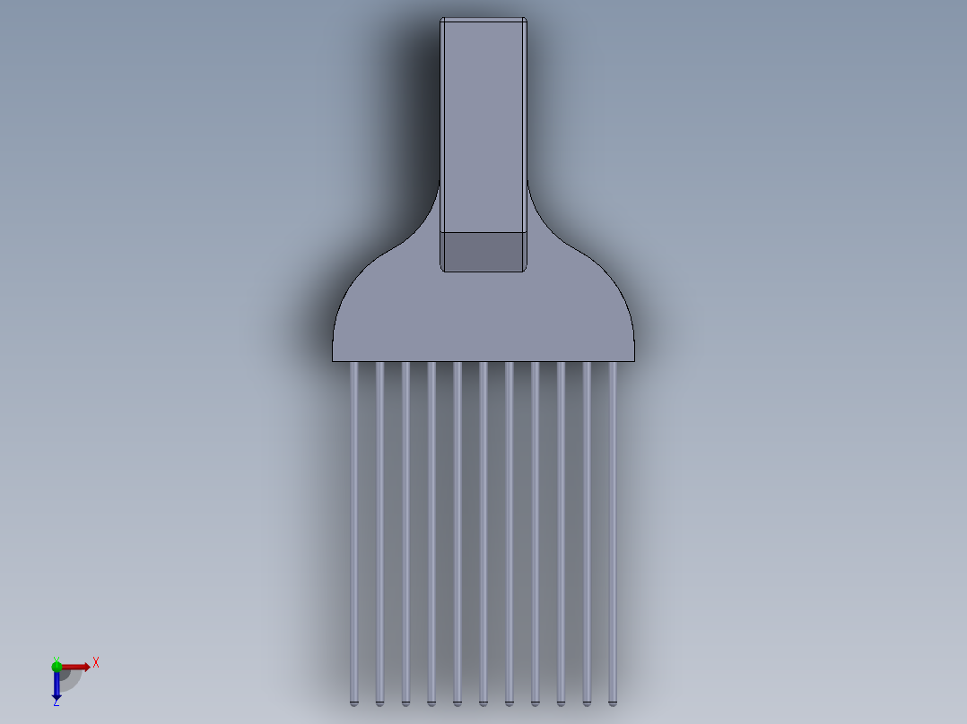 非洲发梳俯视图