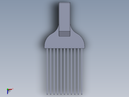 非洲发梳俯视缩略图