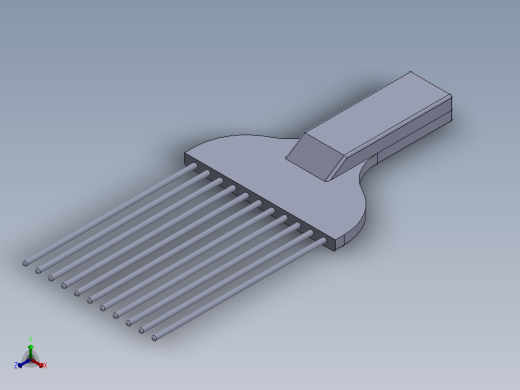 非洲发梳正等轴测缩略图