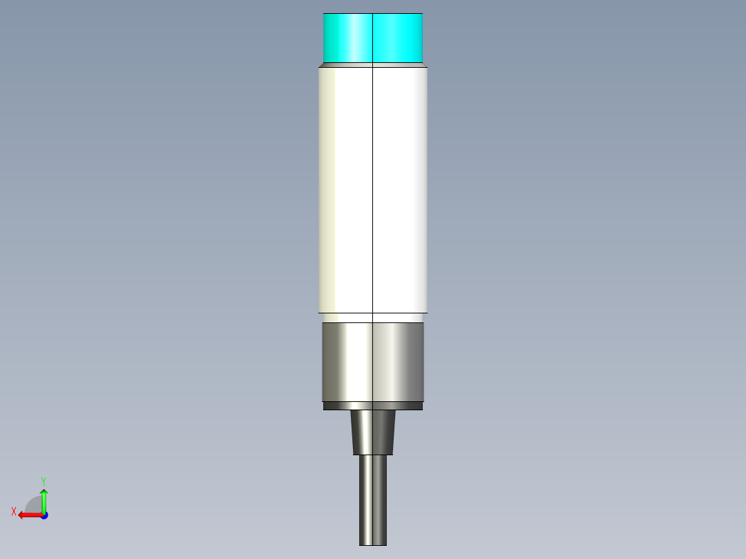 电感式接近传感器后视图